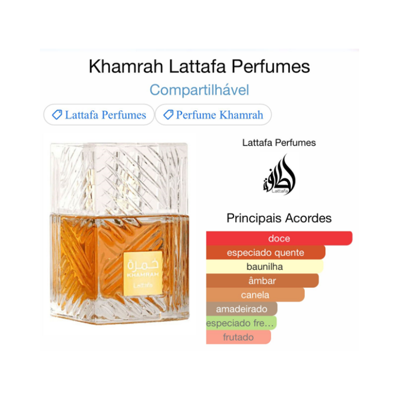 Khamrah Lattafa 100 ml – Compartilhavel - Imagem 2