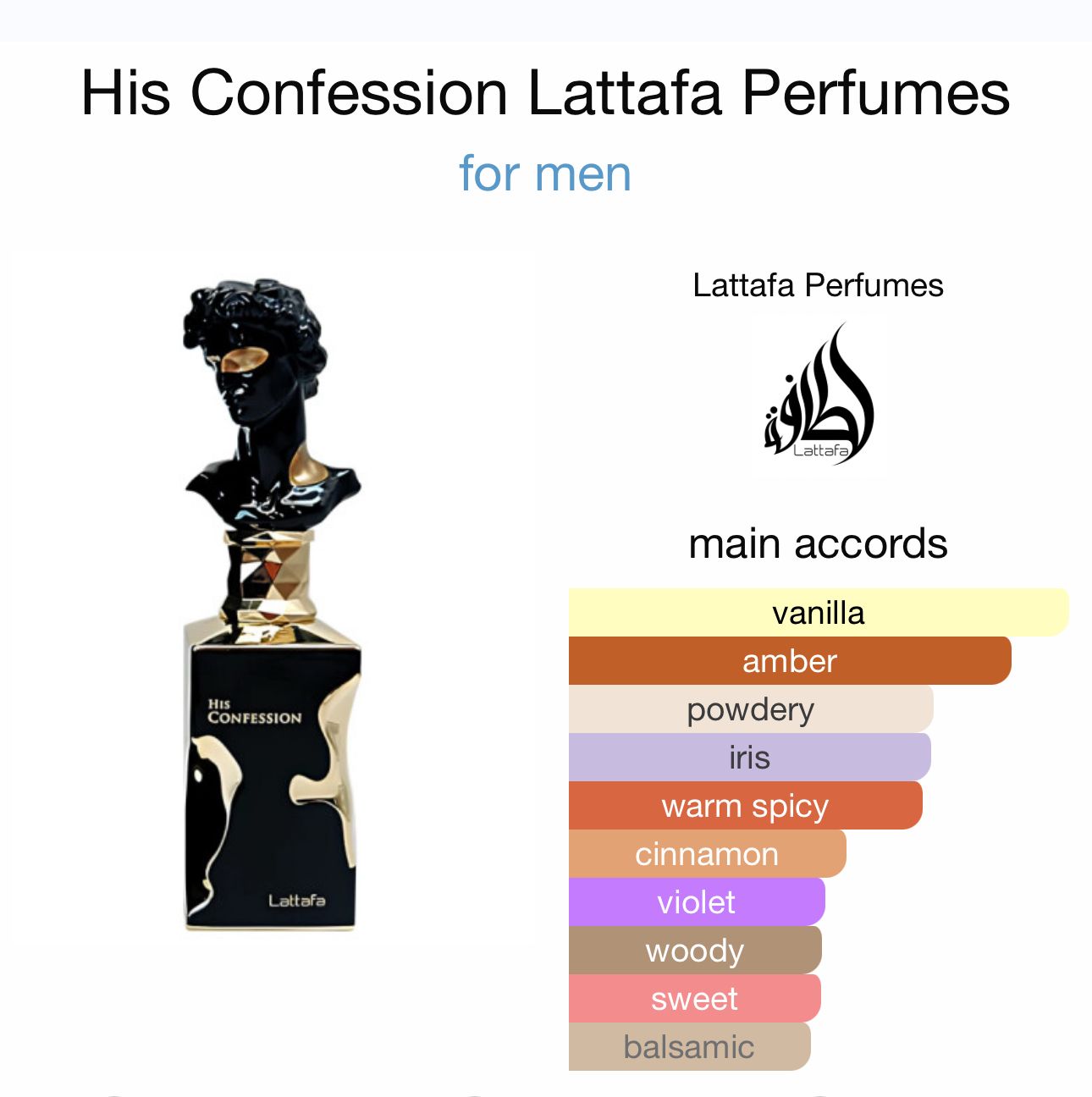 His Confession Lattafa 100ml